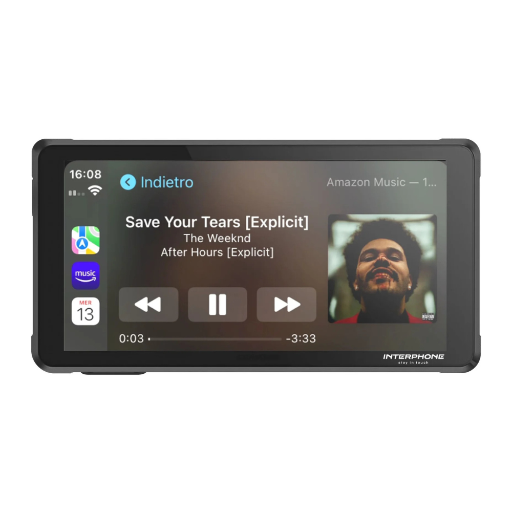 Interphone Pantalla Carplay / Android Auto Moto Display con Quiklox
