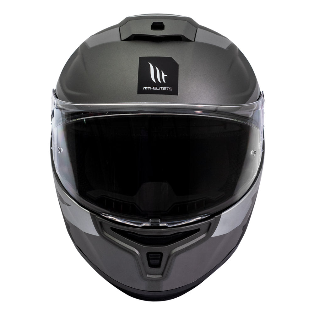 Casco de Moto MT Helmets Hummer Quo Titanium Mate + Pantalla Dark