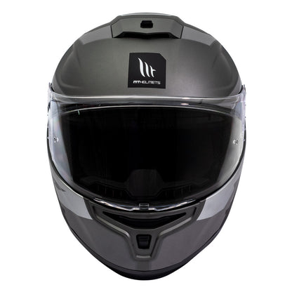 Casco de Moto MT Helmets Hummer Quo Titanium Mate + Pantalla Dark