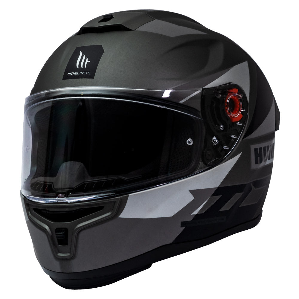 Casco de Moto MT Helmets Hummer Quo Titanium Mate + Pantalla Dark