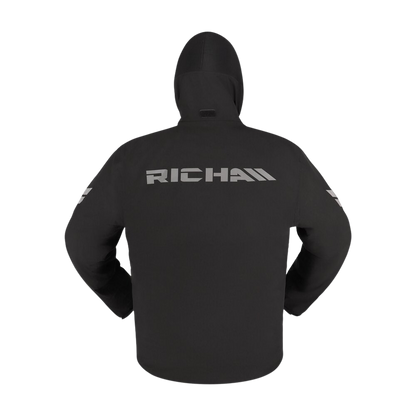 Traje de Agua Rain Stretch 2L Hoodie Richa Negro - Hombre