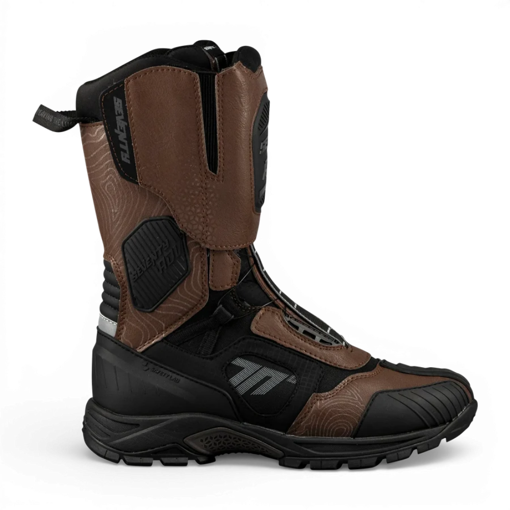 Bota de Moto Seventy Stelvio SD-BA6 Alta Negro/Marron