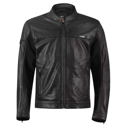 Chaqueta para Moto Seventy SD-JL4 Legend Classic Cuero Verano Hombre Negro