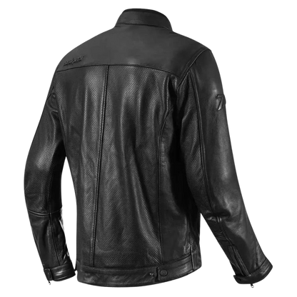 Chaqueta para Moto Seventy SD-JL4 Legend Classic Cuero Verano Hombre Negro