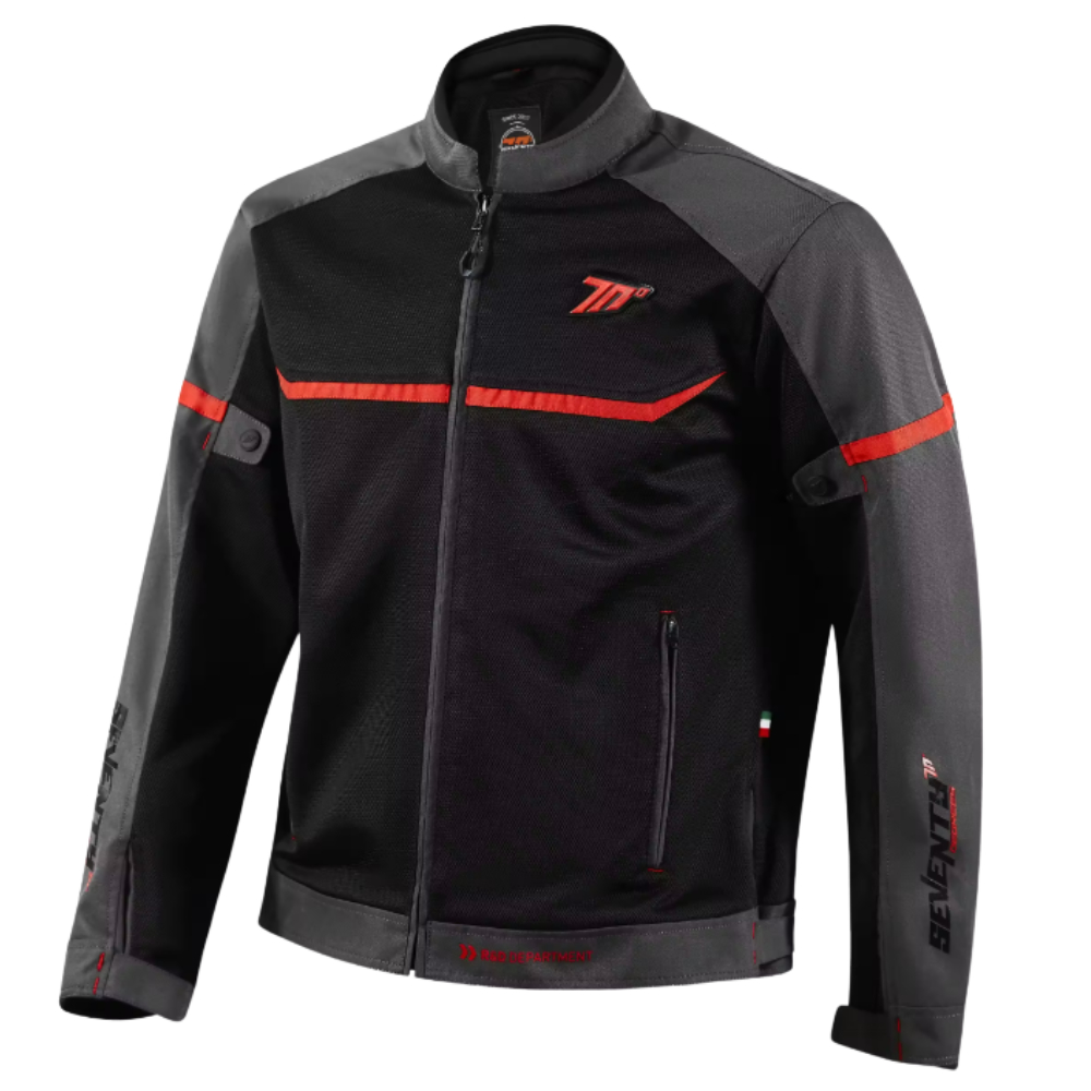 Chaqueta para Moto Seventy SD-JR301 Mojave Urban Hombre Negro/Rojo