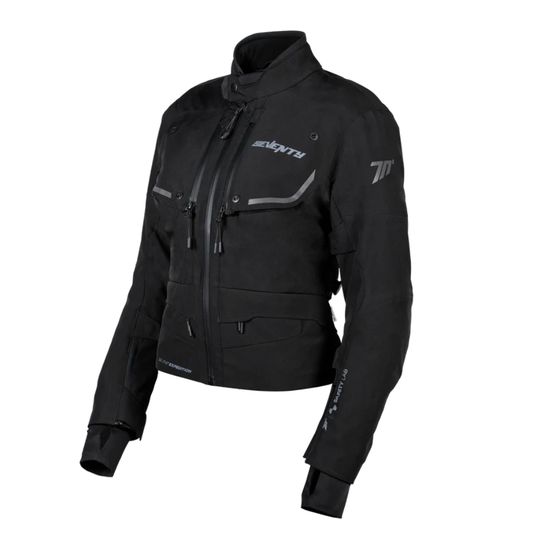 Chaqueta Moto Mujer Seventy SD-JT47 Expedition Impermeable Negra