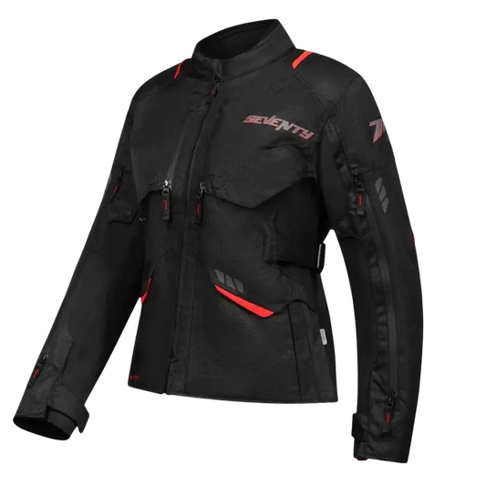 Chaqueta para Moto Mujer Seventy SD-JT69 Tanami Touring Negro/Rojo