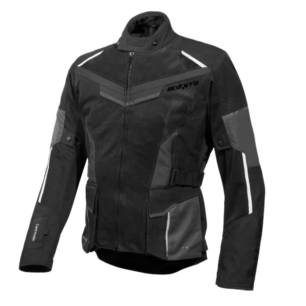 Chaqueta para Moto Seventy SD-JT70 Atacama Touring Hombre Negro/Gris/Blanco