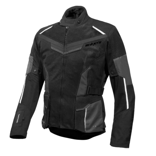 Chaqueta para Moto Seventy SD-JT70 Atacama Touring Hombre Negro/Gris/Blanco