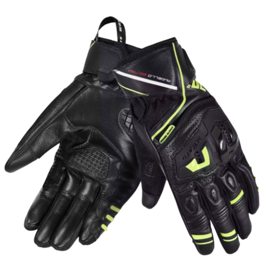 Guante para Moto Seventy SD-N30 Mugello Touring Negro/Amarillo Fluor Hombre