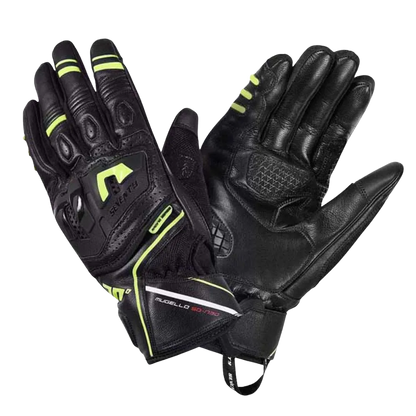 Guante para Moto Seventy SD-N30 Mugello Touring Negro/Amarillo Fluor Hombre