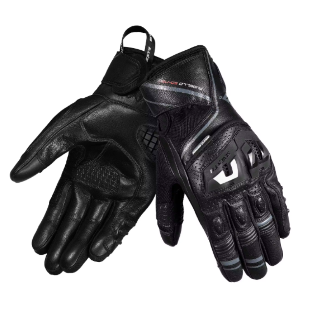 Guante para Moto Seventy SD-N30 Mugello Touring Negro/Gris Fluor Hombre