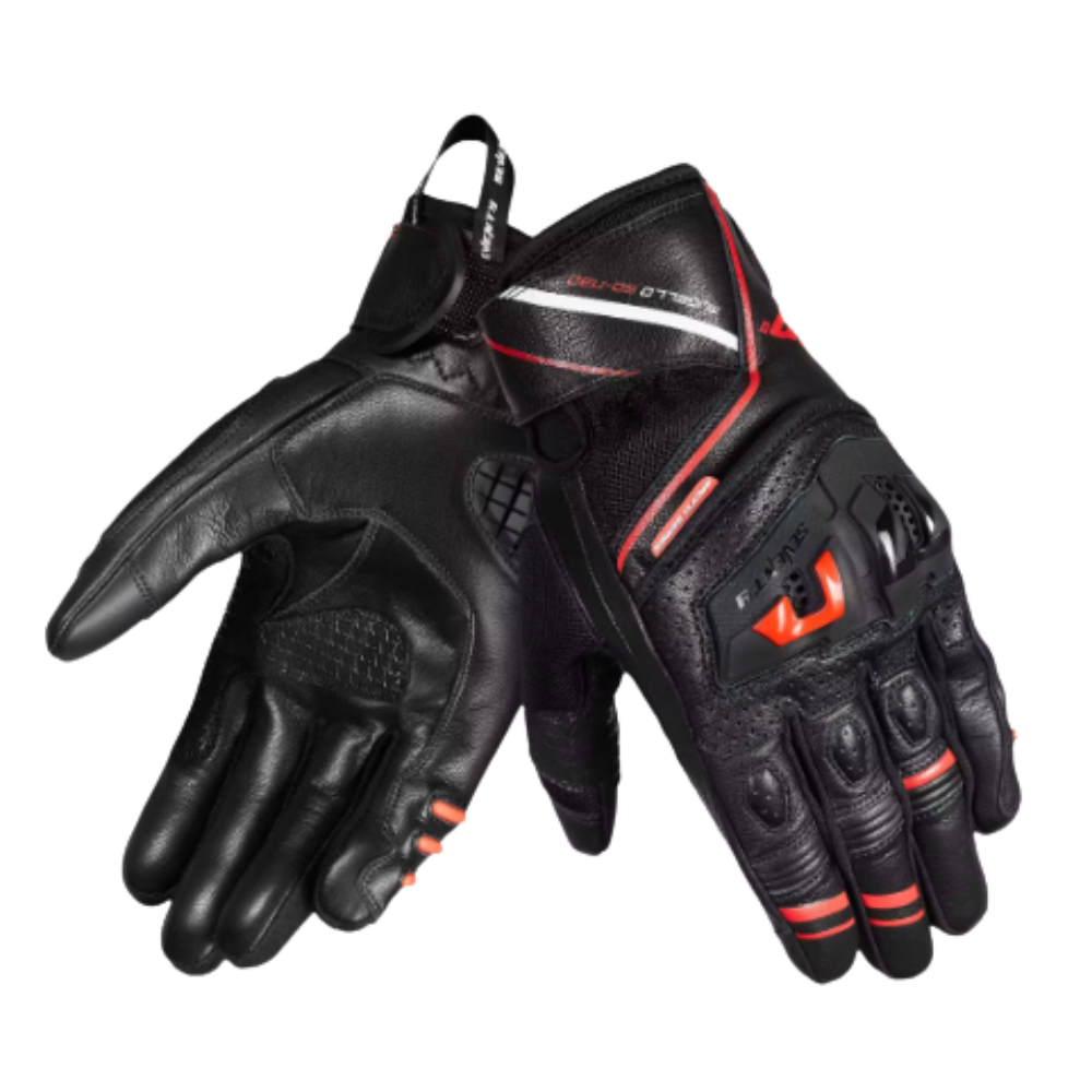 Guante para Moto Seventy SD-N30 Mugello Touring Negro/Rojo Hombre