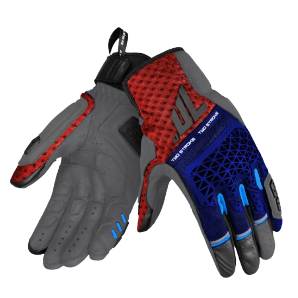 Guante para Moto Seventy SD-N60 Two Stroke Verano Azul/Rojo Unisex