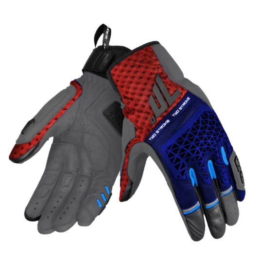 Guante para Moto Seventy SD-N60 Two Stroke Verano Azul/Rojo Unisex
