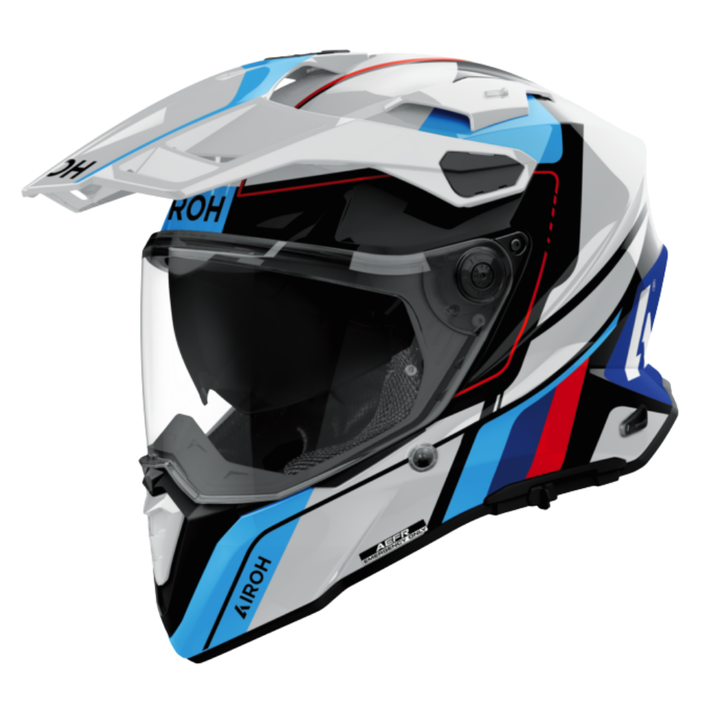 Casco Airoh Commander 2 Skip Blanco/Rojo Brillo
