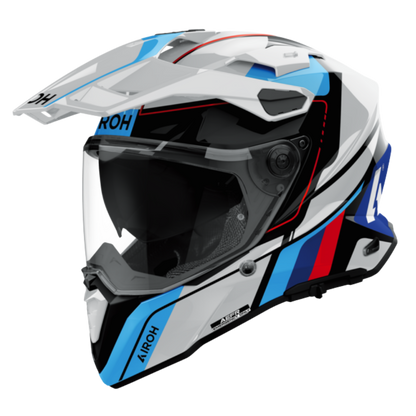 Casco Airoh Commander 2 Skip Blanco/Rojo Brillo