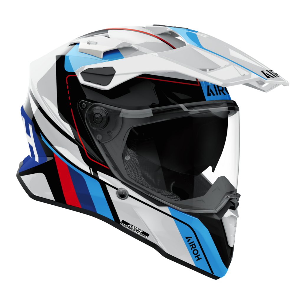 Casco Airoh Commander 2 Skip Blanco/Rojo Brillo