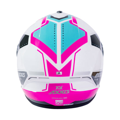 Casco de Moto Axxis Draken S Sonar A8 Rosa Fluor Brillo