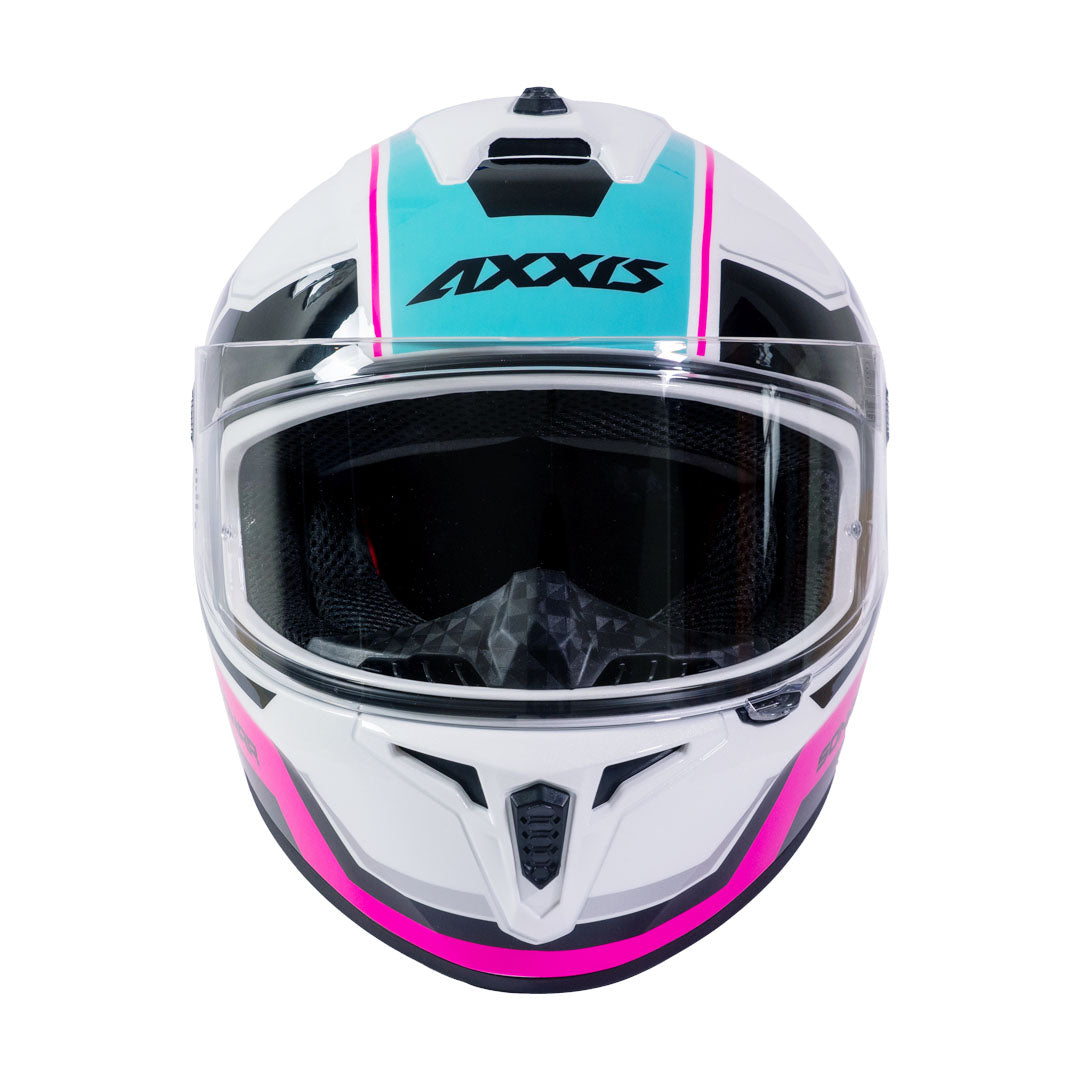 Casco de Moto Axxis Draken S Sonar A8 Rosa Fluor Brillo