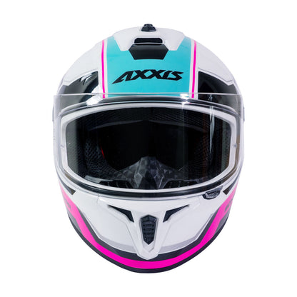 Casco de Moto Axxis Draken S Sonar A8 Rosa Fluor Brillo