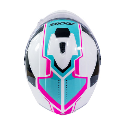 Casco de Moto Axxis Draken S Sonar A8 Rosa Fluor Brillo