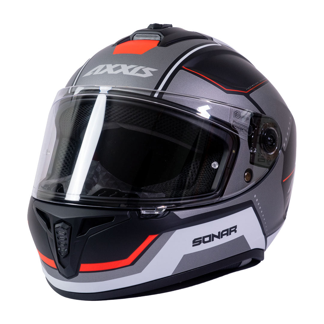 Casco de Moto Axxis Draken S Sonar B15 Rojo