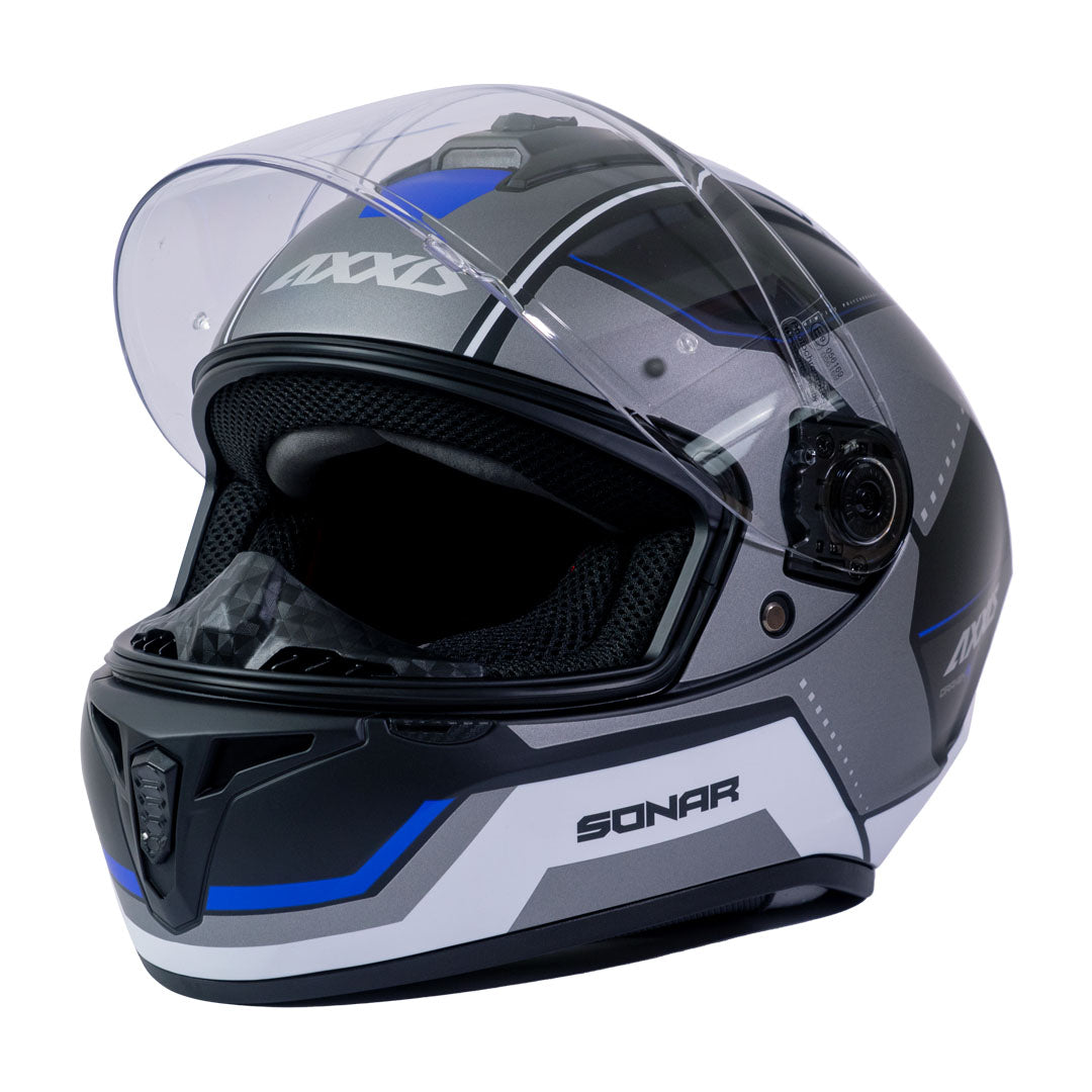 Casco de Moto Axxis Draken S Sonar B17 Azul