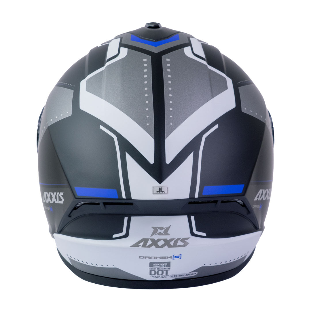Casco de Moto Axxis Draken S Sonar B17 Azul