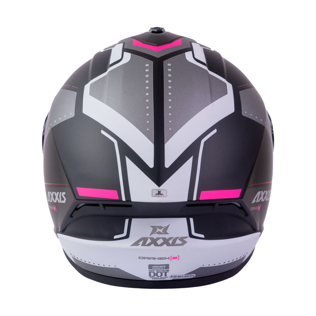 Casco de Moto Axxis Draken S Sonar B18 Rosa Mate