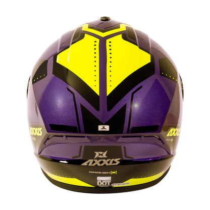 Casco de Moto Axxis Draken S Sonar E3 Amarillo Fluor Brillo