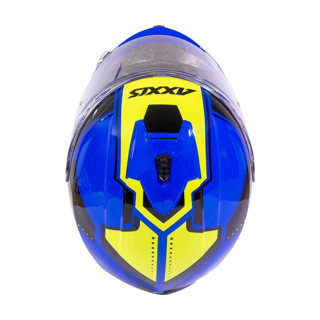 Casco de Moto Axxis Draken S Sonar E7 Azul Brillo
