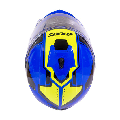 Casco de Moto Axxis Draken S Sonar E7 Azul Brillo