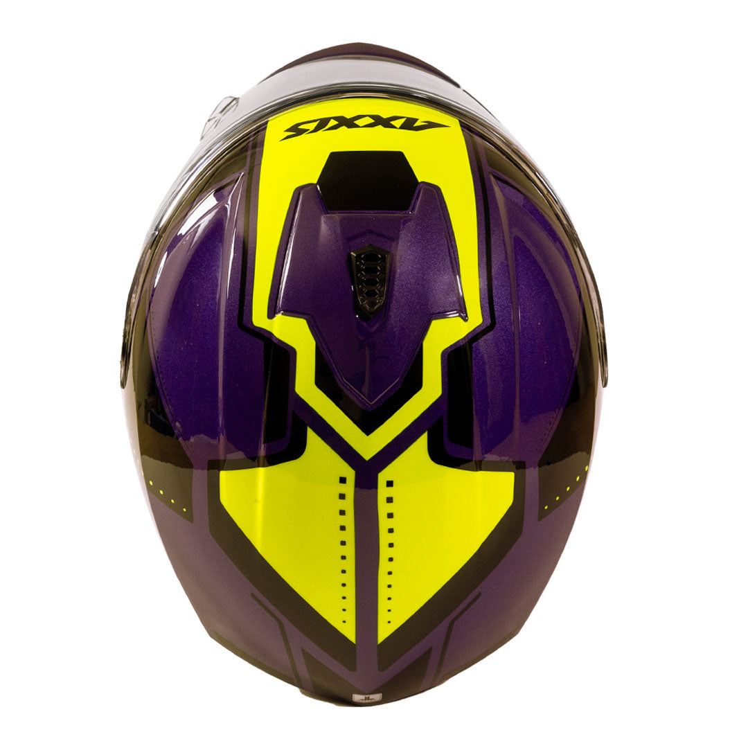 Casco de Moto Axxis Draken S Sonar E3 Amarillo Fluor Brillo