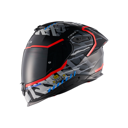 Casco Nexx Y.100R URBANGRAM BLACK RED