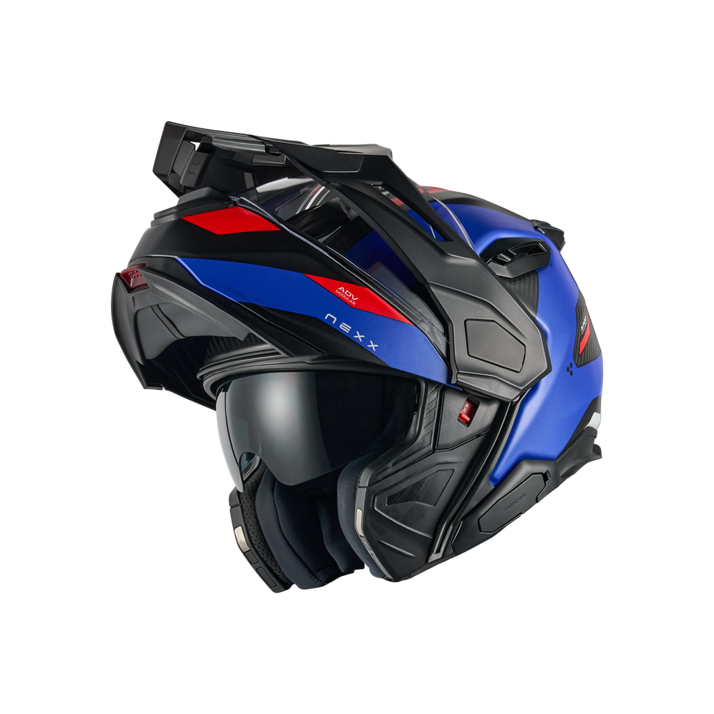 Casco Nexx X.LIFECOUNTRY TERRA BLUE.RED