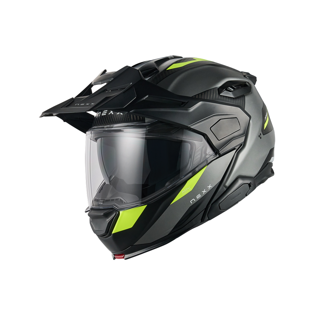 Casco Nexx X.LIFECOUNTRY TERRA GREY.NEON