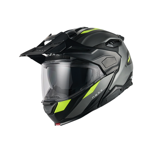 Casco Nexx X.LIFECOUNTRY TERRA GREY.NEON