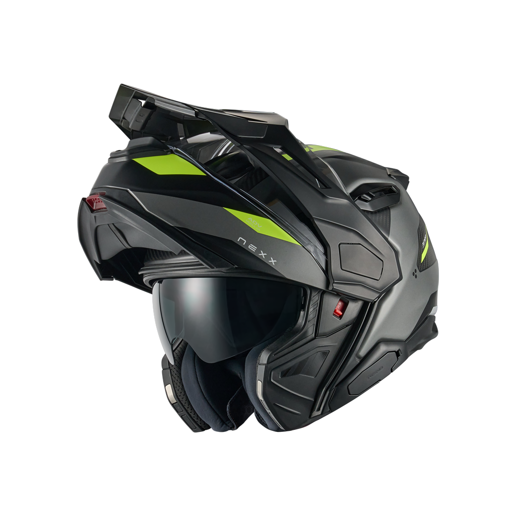 Casco Nexx X.LIFECOUNTRY TERRA GREY.NEON