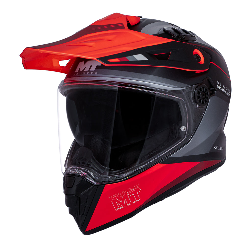 casco MT Track SV rojo mate