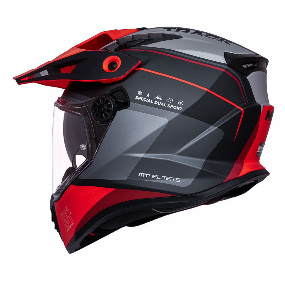 casco MT Track SV rojo mate