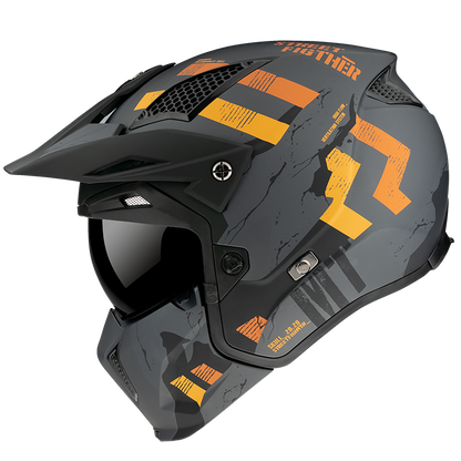 MT Helmets Streetfighter Skull Matt Grey
