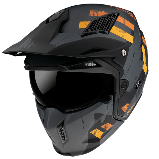 MT Helmets Streetfighter Skull Matt Grey